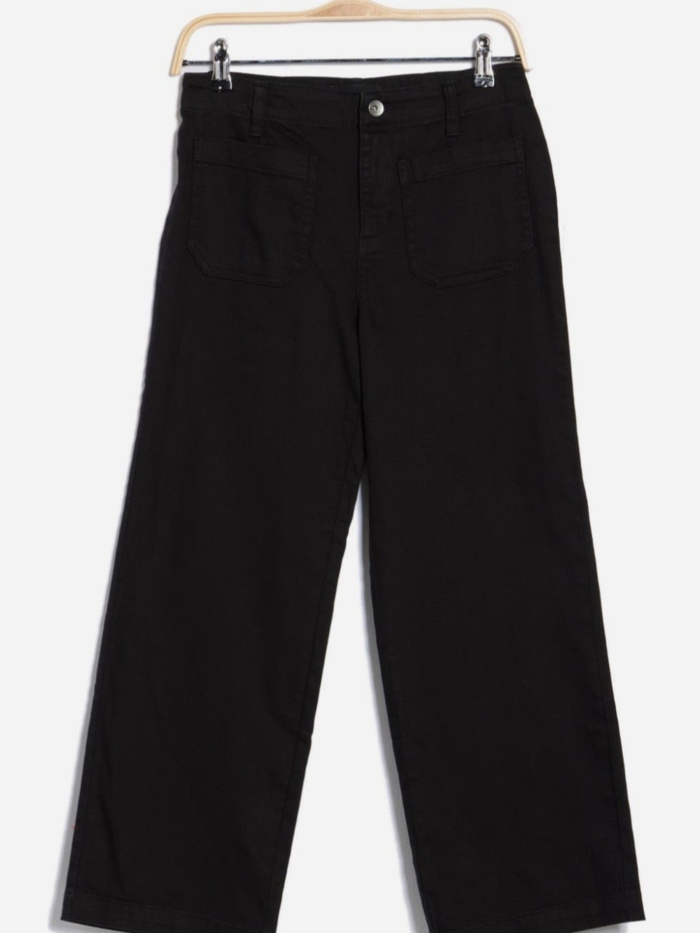 Sanctuary Black Cropped Wide-Leg Utility Pants